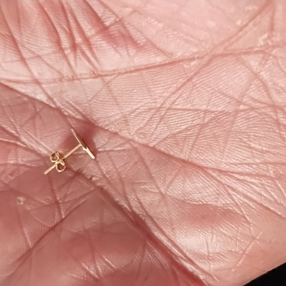 14k Pave Lightning Bolt Stud | Mod + Jo Solid 14 kt Yellow Gold Bolt Stud Earrings
